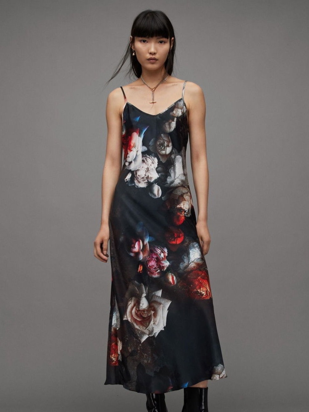 Bryony Rosalie Floral Midi Slip Dress All saints